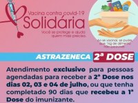 Prefeitura de Ariquemes realiza Vacina contra covid-19 Solidária! 2ª Dose da Astrazeneca - Foto: Divulgação