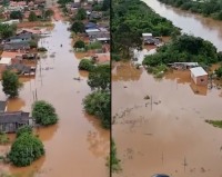 VÍDEO: quase 200 pessoas ficam desabrigadas após cheia de rios em Pimenta Bueno, RO - Foto: Escola de Paramotor Asas do Norte