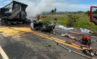 Mortos em acidente na BR-364 seriam da mesma família; rodovia é liberada-Acidente acontece em Cacoal - Foto: Divulgação