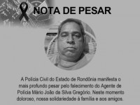 Nota de Pesar da PC de Rondônia pelo falecimento de Mário Gregório complicações causadas pelo Covid - Foto: Divulgação