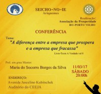 Conferência Seicho-No-Ie em Ariquemes é Hoje as 20hs - Foto: Reprodução Google