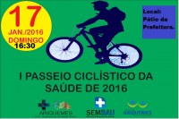 Prefeitura realizará o 1º Passeio Ciclístico da Saúde de 2016 - Foto: Reprodução