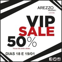 AREZZO ARIQUEMES – Vip Sale 50% dias 18 e 19 - JANEIRO - Foto: Reprodução