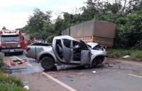 Motorista de caminhonete morre após colisão com carreta na BR-364 e MAIS - Foto: Reprodução Whatsapp