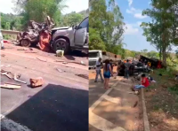 Engavetamento entre carros e caminhões deixa vários mortos e feridos BR-414 entre Anápolis VÍDEO - Foto: Divulgação