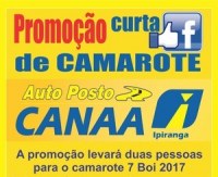 PROMOÇÃO - “Eu vou com o Auto Posto Canaã para o camarote 7 BOI 2017” - Foto: Reprodução