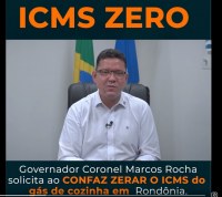 Governador Marcos Rocha propõe ao Confaz zerar ICMS do gás de cozinha - Vídeo - Foto: Reprodução
