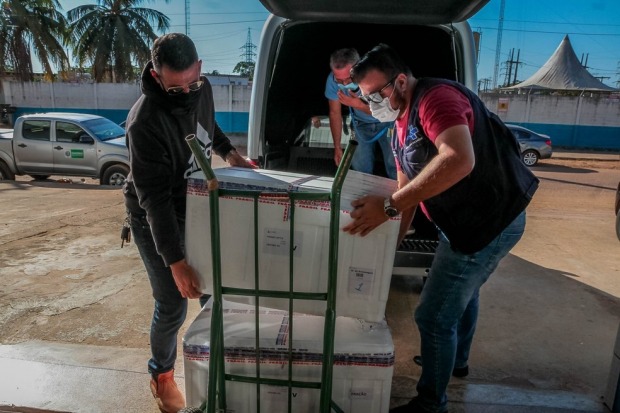 Rondônia recebe mais 20 mil doses de vacina contra Covid-19 em 30 de junho (Foto: Daiane Mendonça/Governo de Rondônia)