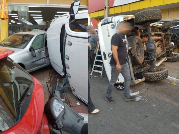 ASSISTA: vídeo mostra momento exato da colisão de caminhonete com outros veículos