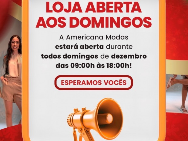 Ariquemes - Americana Modas abrirá neste domingo com sorteio de vale-compras no valor de R$1.000,00