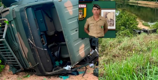 Militar do Exército morre após caminhão cair em ribanceira na BR-364