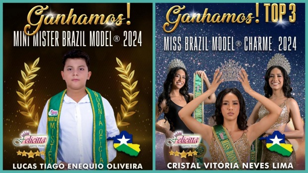 Lucas Tiago é eleito Mini Mister Brasil Model 2024; Cristal Vitória conquista o 3º lugar