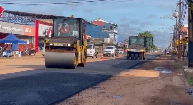O incidente aconteceu em um ponto de obras do projeto "Tchau Poeira" em Porto Velho (Foto: Hebert Novaes/CBN)