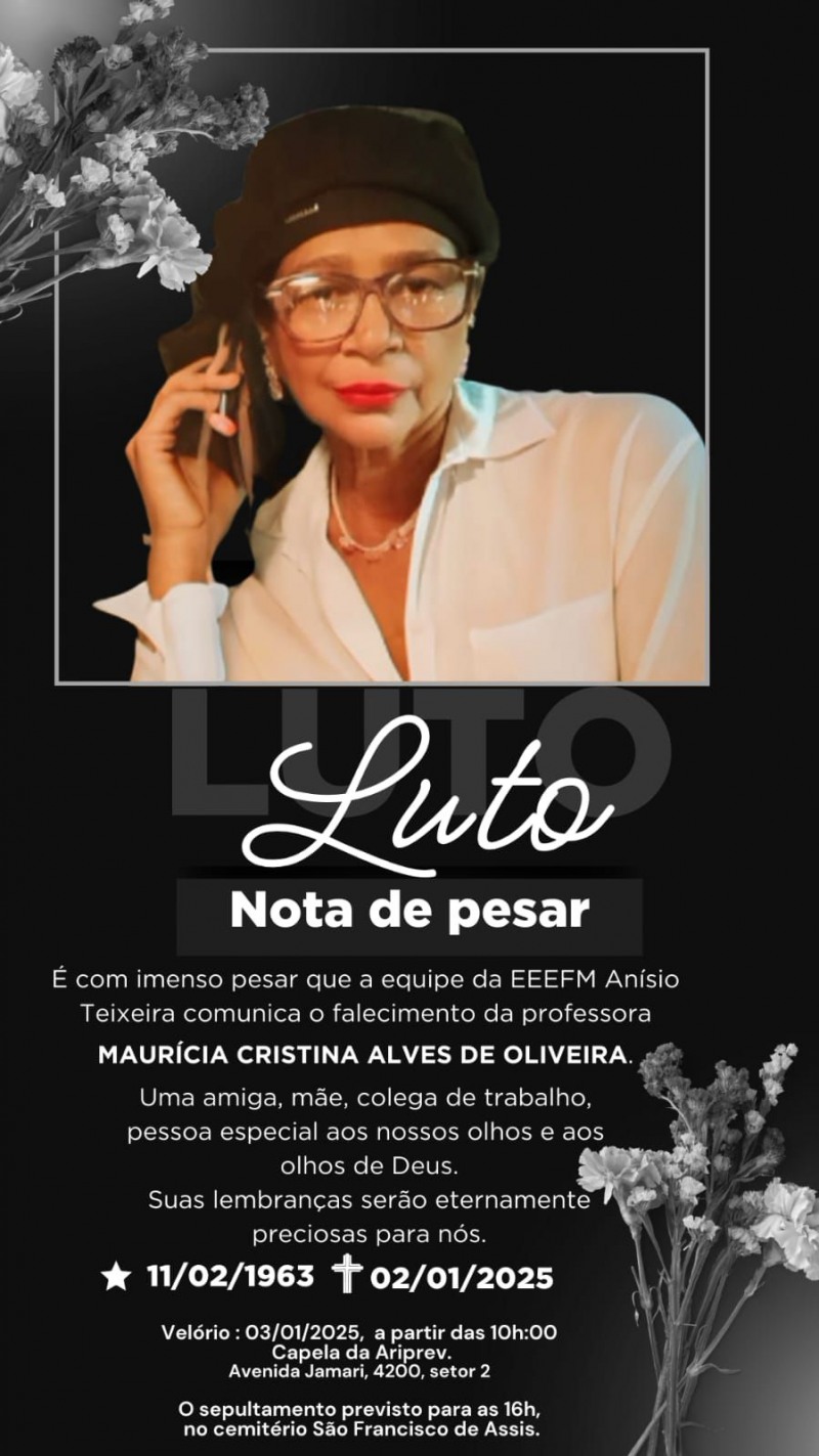 Nota pesar (Foto: Reprodução)