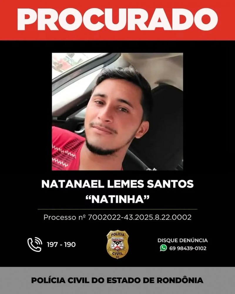 Natanael Lemes Santos (Foto: Reprodução/Polícia Civil de Rond�\�nia (PC)