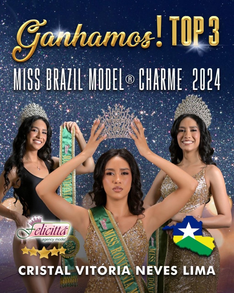 Cristal Vitória pela bela participação no Miss Brasil Model 2024 (Foto: Reprodução)