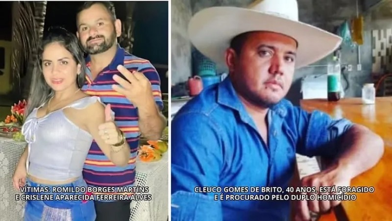 Cleuco Gomes de Brito, 40 anos, está foragido e é procurado pelo duplo homicídio-Chapeu (Foto: Reprodução)