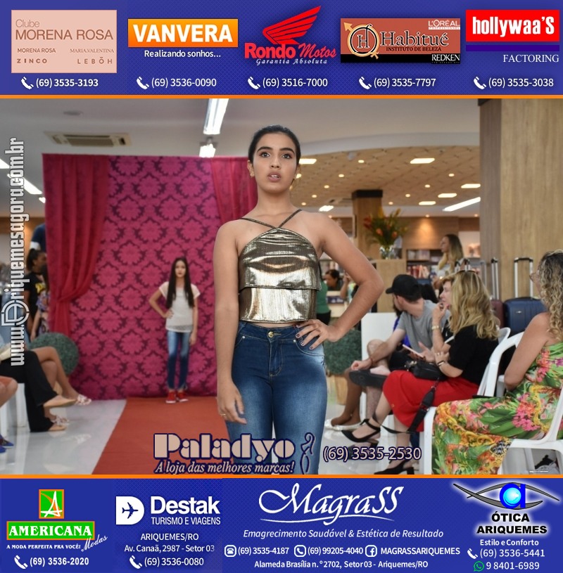 Desfile de Modas com encerramento Curso de Passarela na Loja Americana Modas em Ariquemes