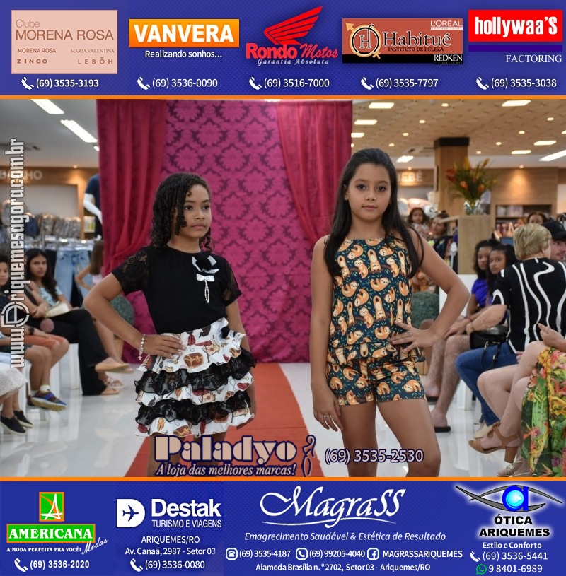 Desfile de Modas com encerramento Curso de Passarela na Loja Americana Modas em Ariquemes