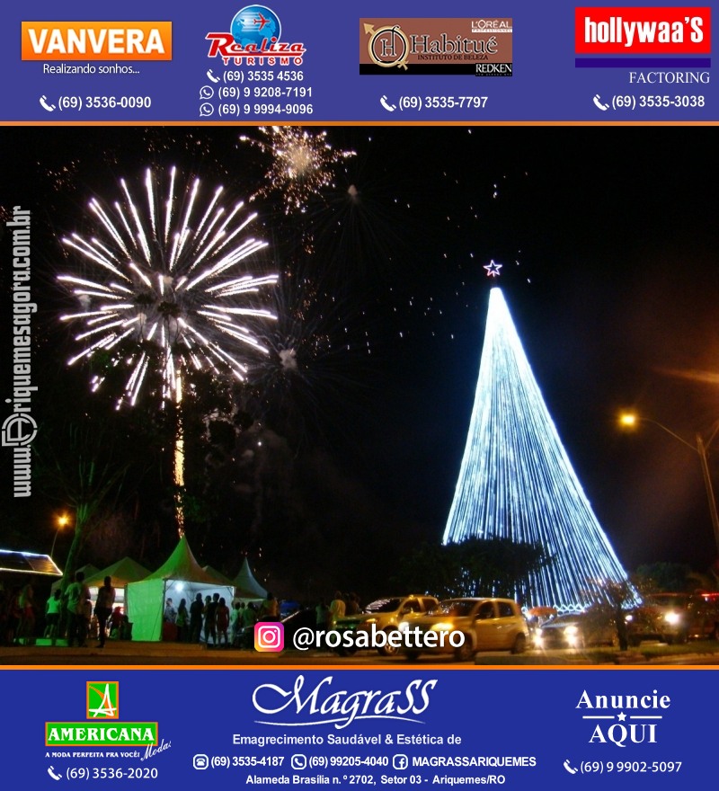 Inauguração Maior Árvore de Natal da REGIÃO NORTE! "NATAL LUZ" Ariquemes Rondônia
