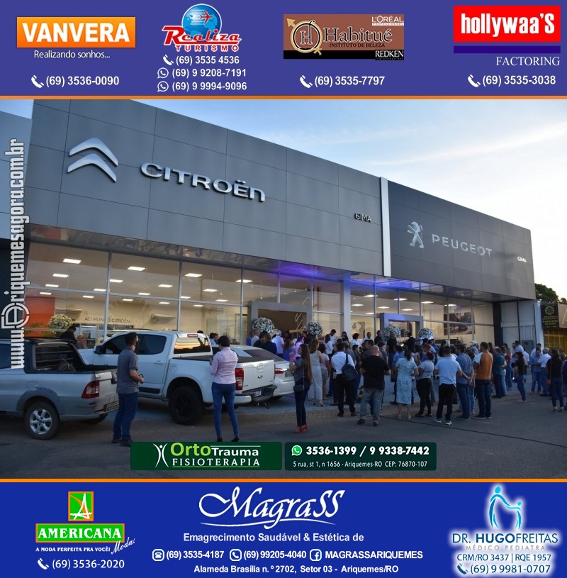 Inauguração Gima Peugeot e Gima Citroën Grupo  Gilberto Miranda em Ariquemes Rondônia