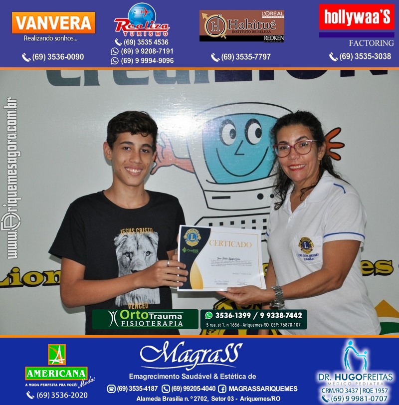 Entrega Certificados Projeto Inclusão Digital Lions Clube Canaã & Crediari