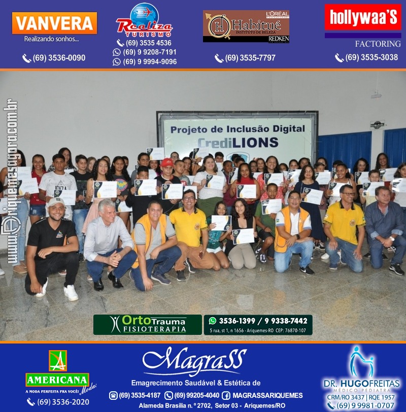 Entrega Certificados Projeto Inclusão Digital Lions Clube Canaã & Crediari