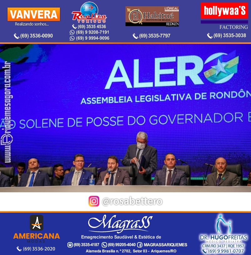 Cerimônia de posse do governador e vice-governador de Rondônia