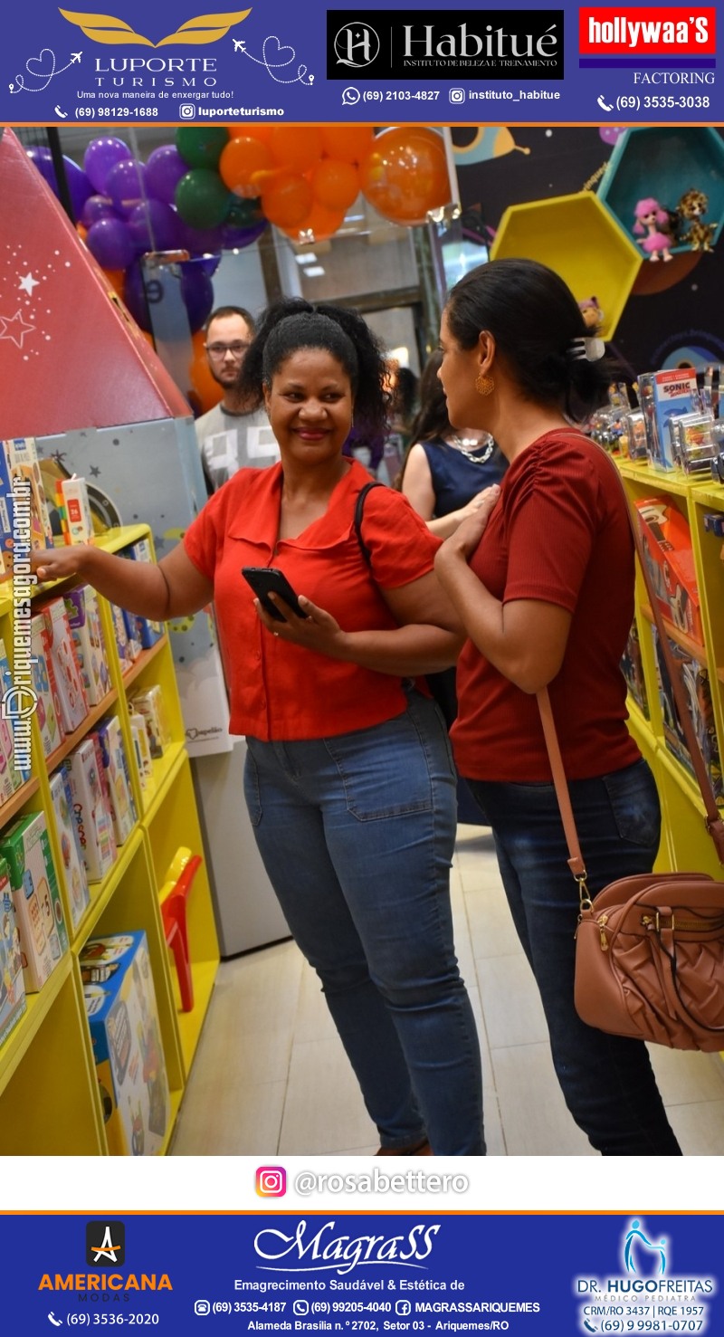 Inauguração CONECTOYS BRINQUEDOS & “Brincar é aprender” Loja de brinquedos no IG Shopping em Ariquemes Rondônia