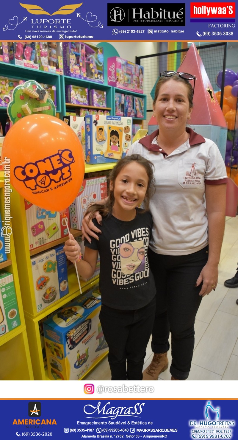 Inauguração CONECTOYS BRINQUEDOS & “Brincar é aprender” Loja de brinquedos no IG Shopping em Ariquemes Rondônia