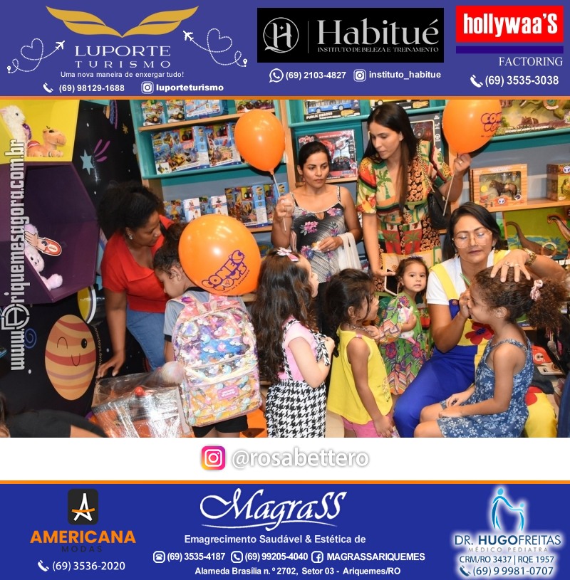 Inauguração CONECTOYS BRINQUEDOS & “Brincar é aprender” Loja de brinquedos no IG Shopping em Ariquemes Rondônia