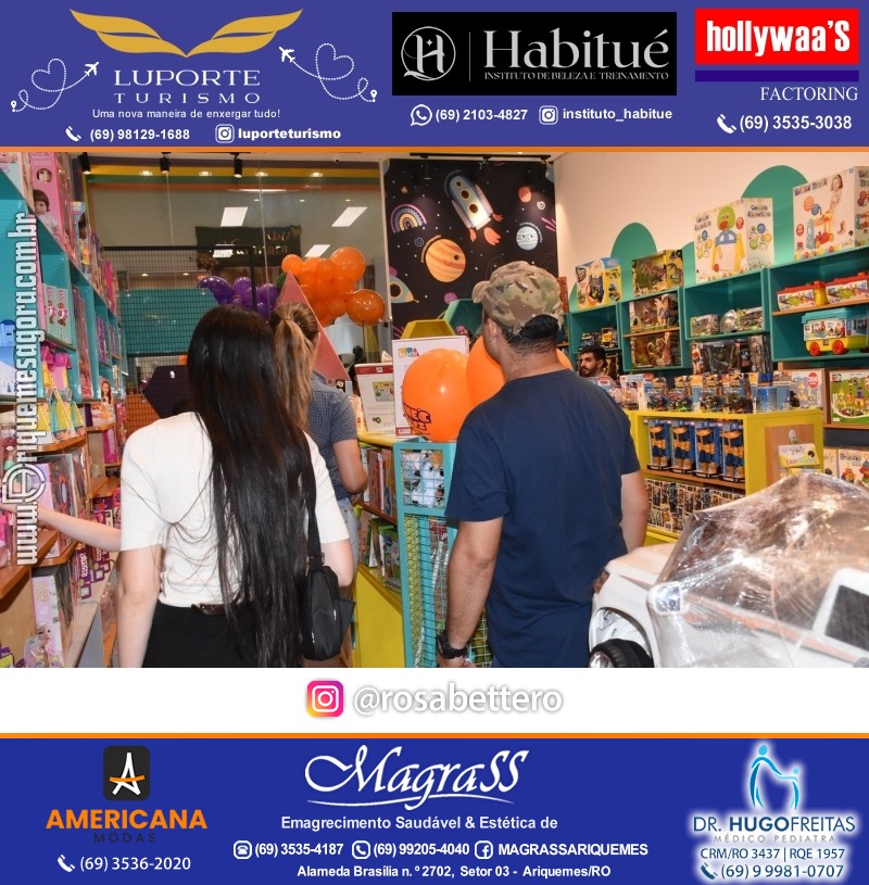 Inauguração CONECTOYS BRINQUEDOS & “Brincar é aprender” Loja de brinquedos no IG Shopping em Ariquemes Rondônia