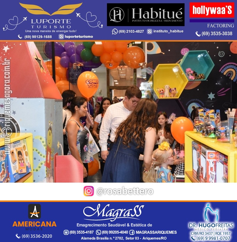 Inauguração CONECTOYS BRINQUEDOS & “Brincar é aprender” Loja de brinquedos no IG Shopping em Ariquemes Rondônia