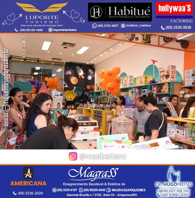 Inauguração CONECTOYS BRINQUEDOS & “Brincar é aprender” Loja de brinquedos no IG Shopping em Ariquemes Rondônia