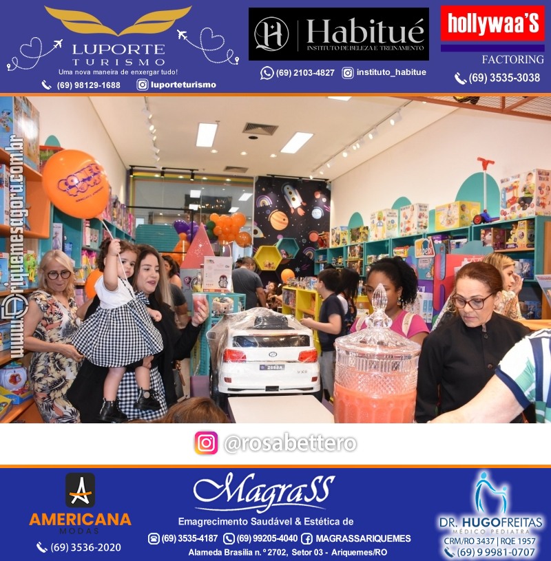 Inauguração CONECTOYS BRINQUEDOS & “Brincar é aprender” Loja de brinquedos no IG Shopping em Ariquemes Rondônia