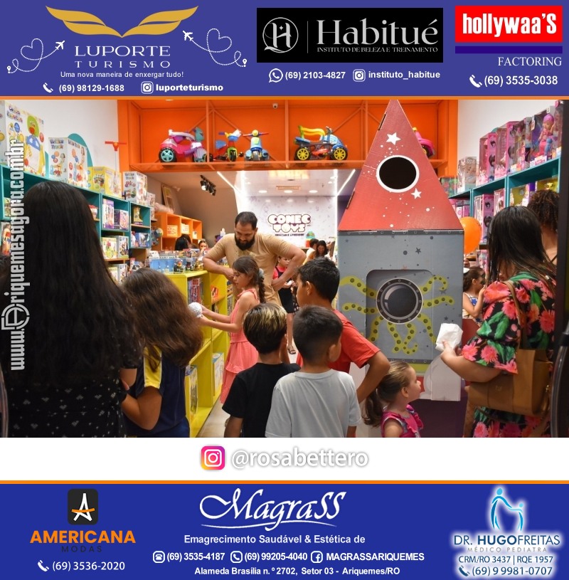 Inauguração CONECTOYS BRINQUEDOS & “Brincar é aprender” Loja de brinquedos no IG Shopping em Ariquemes Rondônia