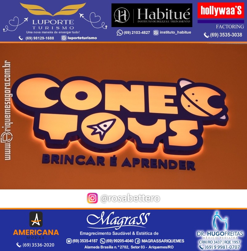 Inauguração CONECTOYS BRINQUEDOS & “Brincar é aprender” Loja de brinquedos no IG Shopping em Ariquemes Rondônia