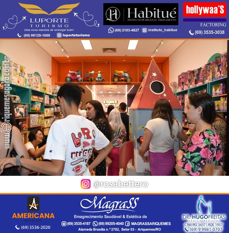 Inauguração CONECTOYS BRINQUEDOS & “Brincar é aprender” Loja de brinquedos no IG Shopping em Ariquemes Rondônia