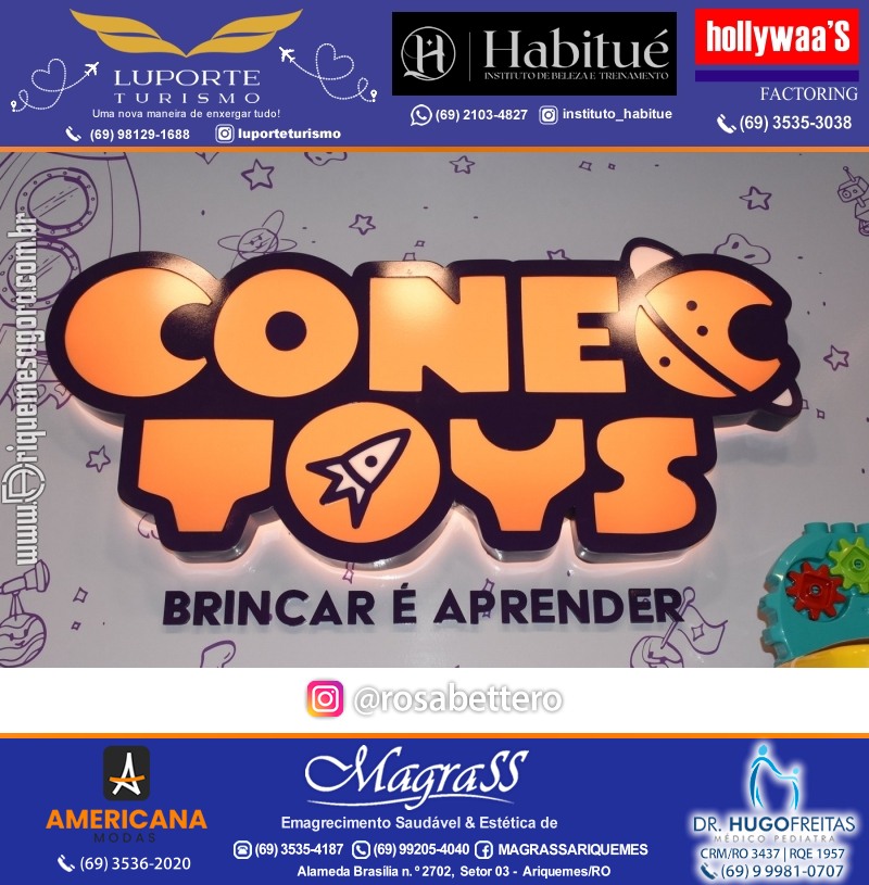 Inauguração CONECTOYS BRINQUEDOS & “Brincar é aprender” Loja de brinquedos no IG Shopping em Ariquemes Rondônia