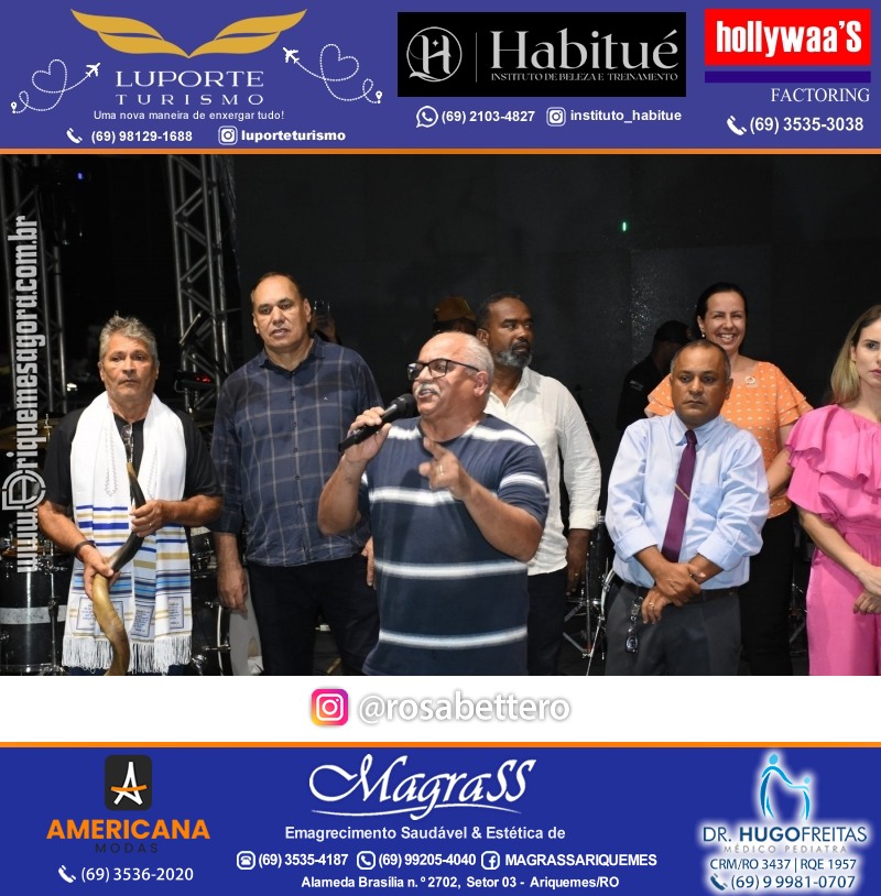 Show com cantor Gospel Fernandinho “Marcha para Jesus” em comemoração aos 46 anos de Ariquemes Rondônia