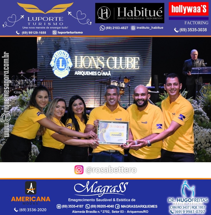 27º DESTAQUE 2023 “Lions Clube Ariquemes Canaã” Prêmio Leão em Ariquemes Rondônia