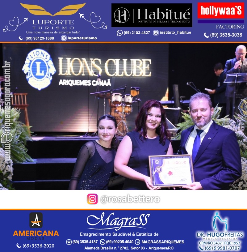 27º DESTAQUE 2023 “Lions Clube Ariquemes Canaã” Prêmio Leão em Ariquemes Rondônia