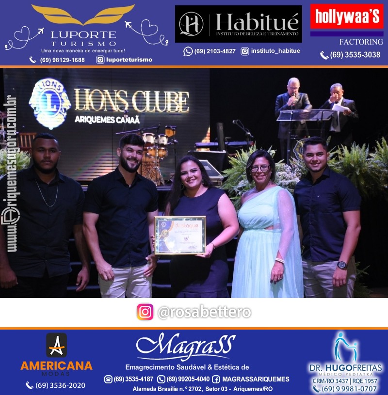 27º DESTAQUE 2023 “Lions Clube Ariquemes Canaã” Prêmio Leão em Ariquemes Rondônia