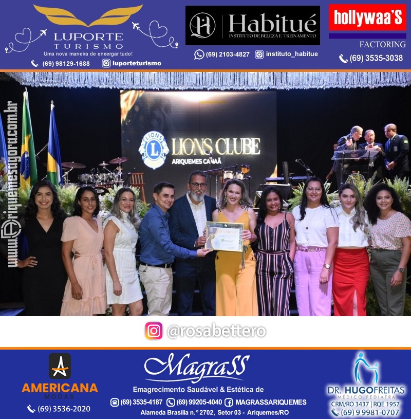 27º DESTAQUE 2023 “Lions Clube Ariquemes Canaã” Prêmio Leão em Ariquemes Rondônia