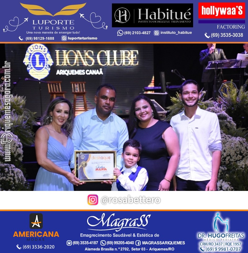 27º DESTAQUE 2023 “Lions Clube Ariquemes Canaã” Prêmio Leão em Ariquemes Rondônia