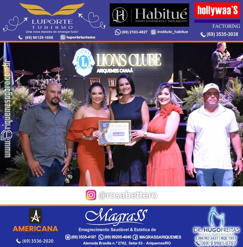 27º DESTAQUE 2023 “Lions Clube Ariquemes Canaã” Prêmio Leão em Ariquemes Rondônia