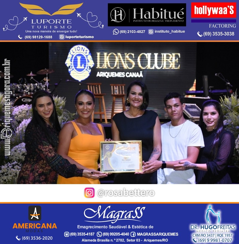 27º DESTAQUE 2023 “Lions Clube Ariquemes Canaã” Prêmio Leão em Ariquemes Rondônia