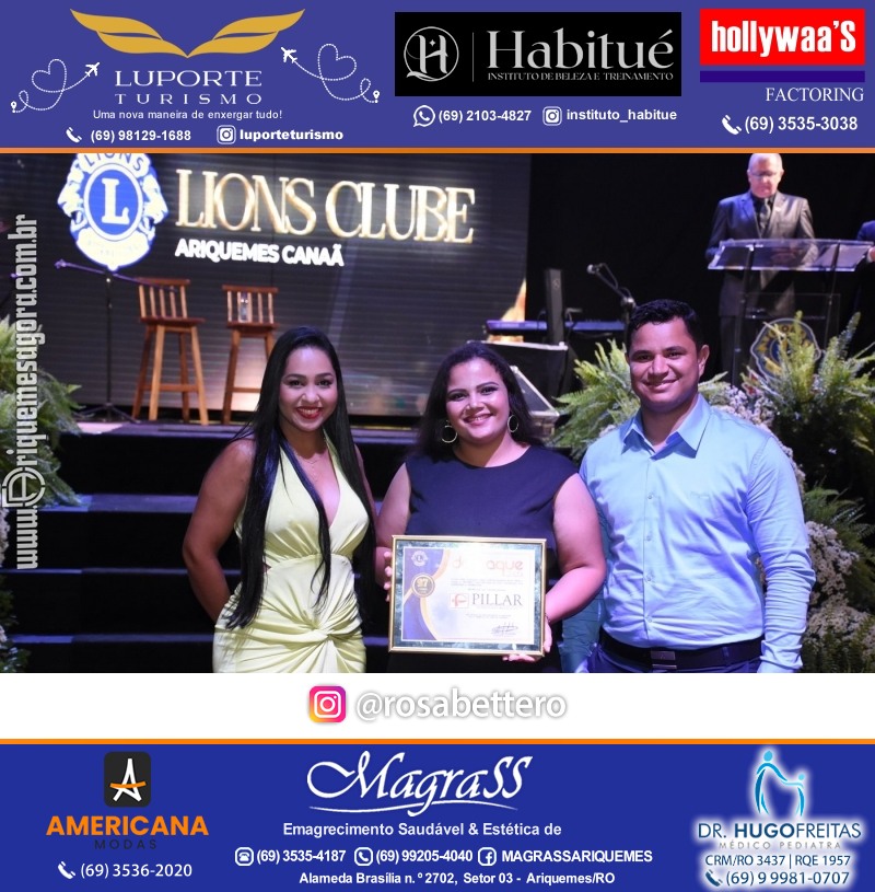 27º DESTAQUE 2023 “Lions Clube Ariquemes Canaã” Prêmio Leão em Ariquemes Rondônia