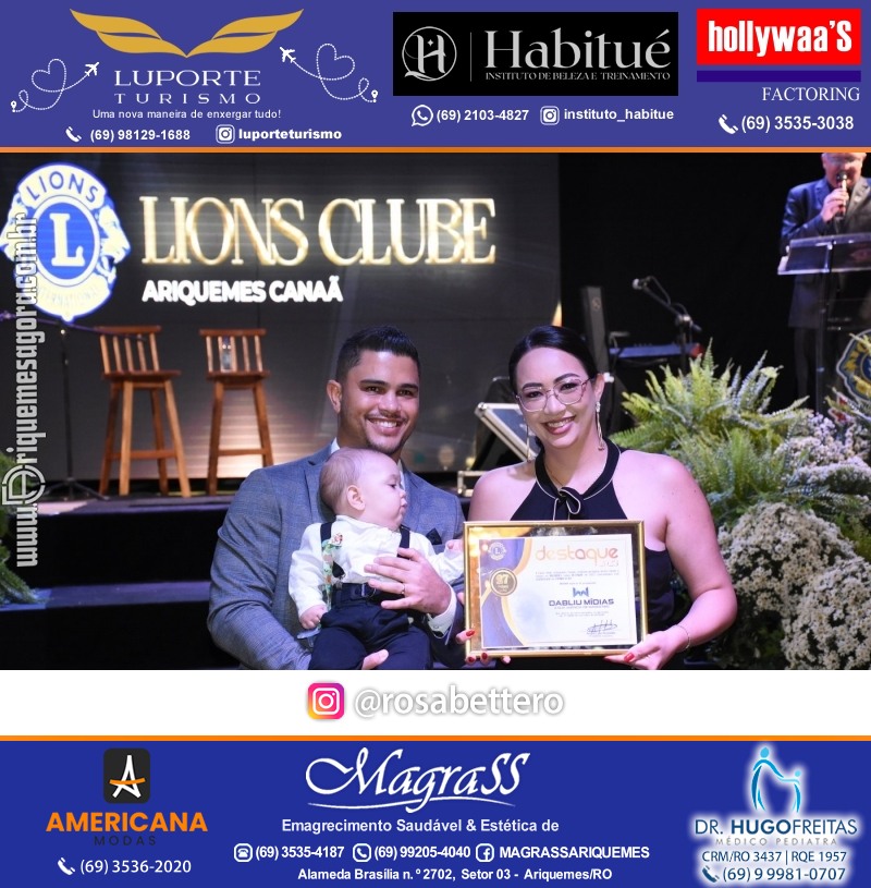 27º DESTAQUE 2023 “Lions Clube Ariquemes Canaã” Prêmio Leão em Ariquemes Rondônia