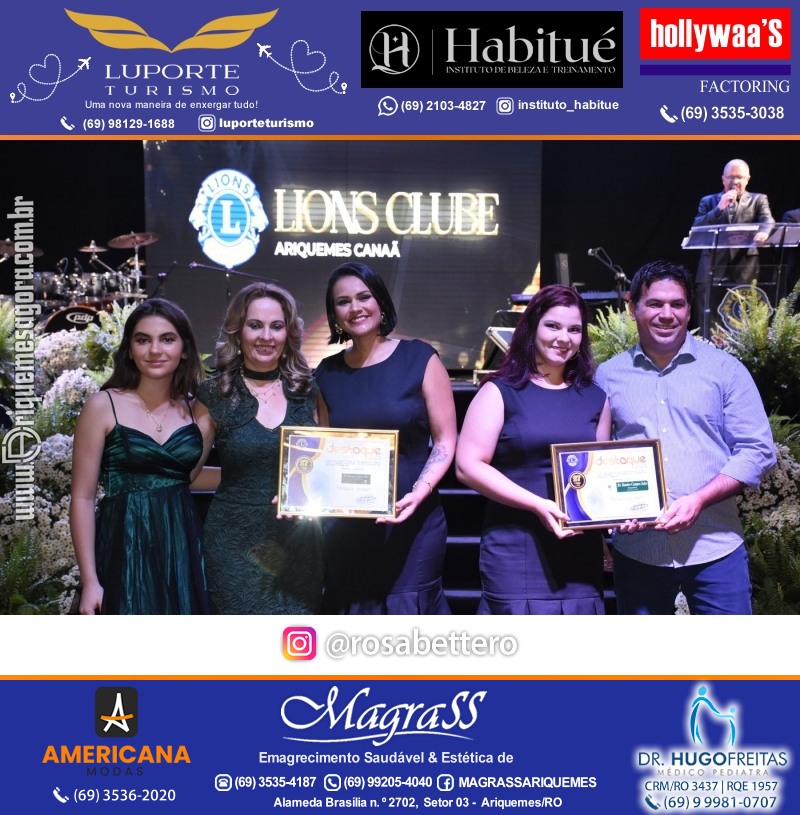 27º DESTAQUE 2023 “Lions Clube Ariquemes Canaã” Prêmio Leão em Ariquemes Rondônia